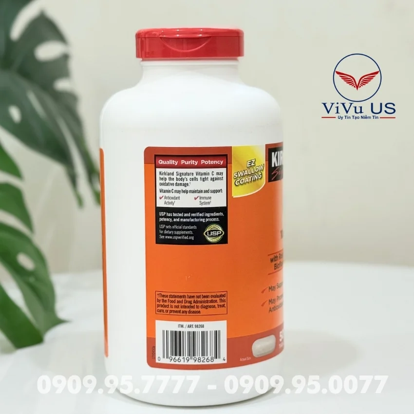 Mã vạch Vitamin C Kirkland 1000mg