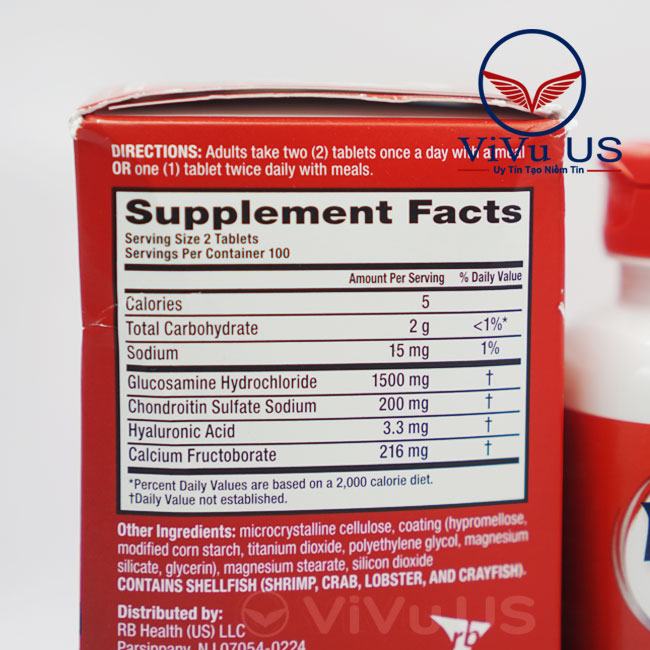 Thành Phần Schiff Move Free 200 Viên Advanced Triple Strength