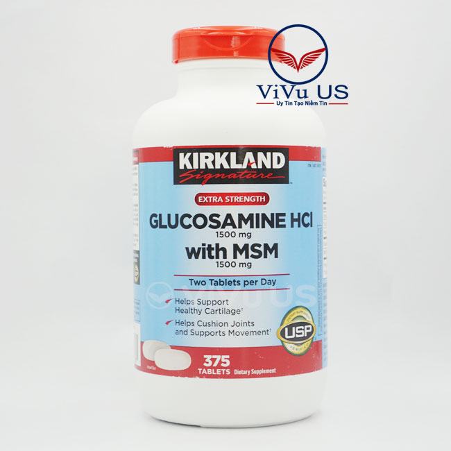Glucosamine 375 Vien Hcl 1500mg Kirkland
