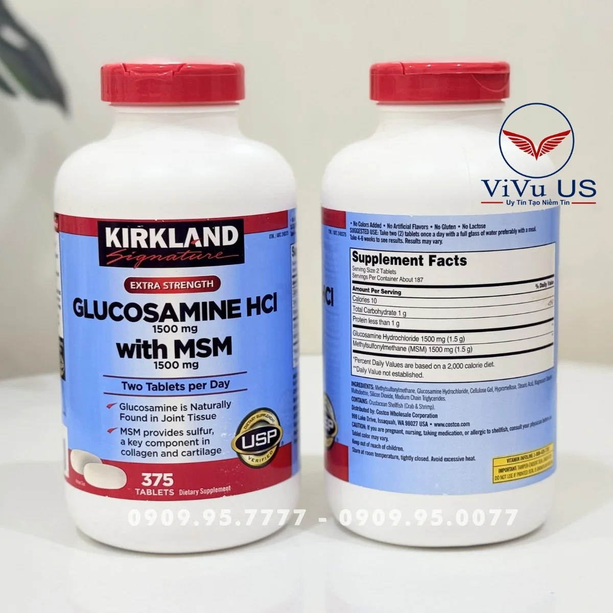 vien uong Glucosamine Hcl 1500mg 375 Vien