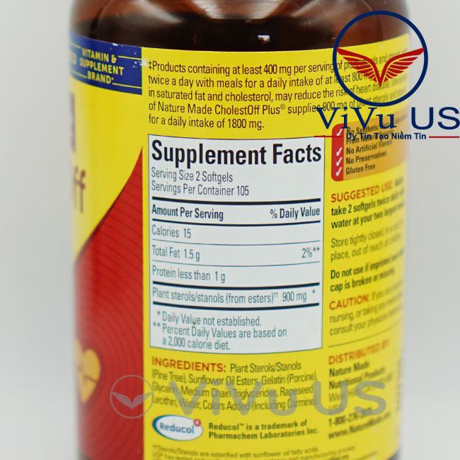 Thành phần Nature Made Cholestoff Plus 