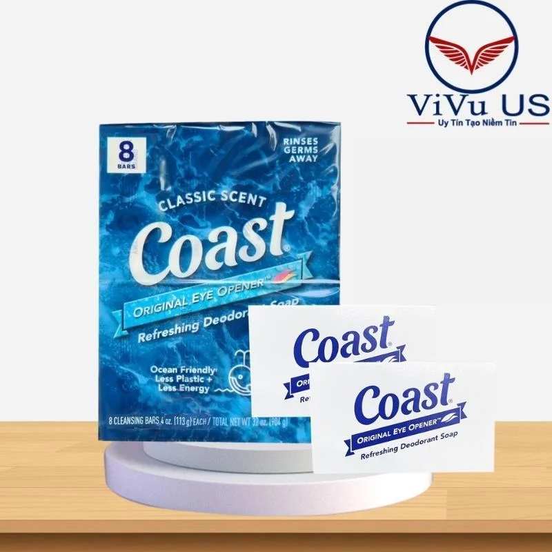 Xà bông cục Coast cục USA chính hãng dạng bánh dùng làm sạch cơ thể