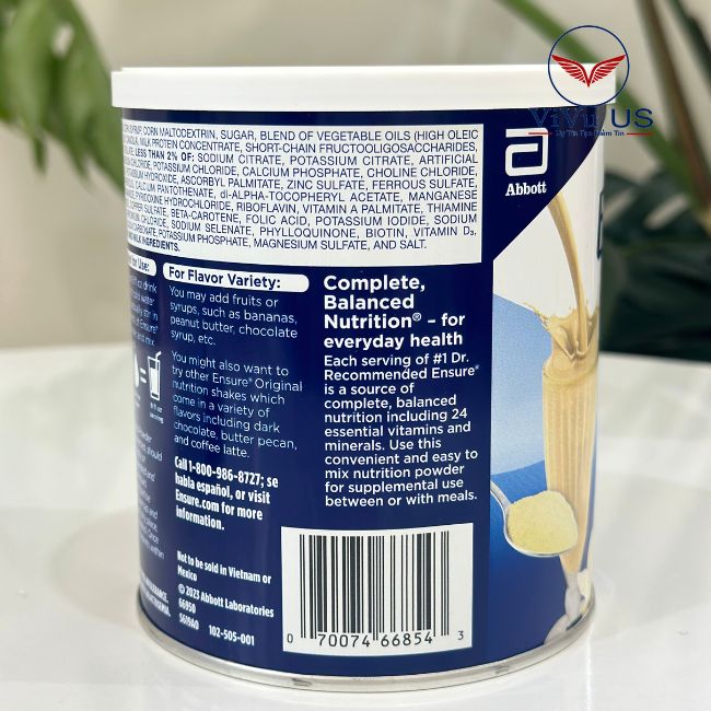 Ma Vach Sữa Bột Ensure Original Nutrition Powder Hộp 400g Của Mỹ