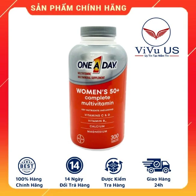 Vitamin Tổng Hợp Cho Nữ Trên 50 Tuổi One A Day WoMen 50+ 300 Viên Của Mỹ