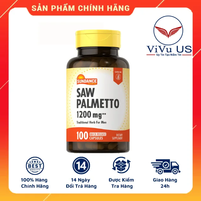 Tiền Liệt Tuyến Saw Palmeto Sundance 1200mg 100 viên chính hãng Mỹ