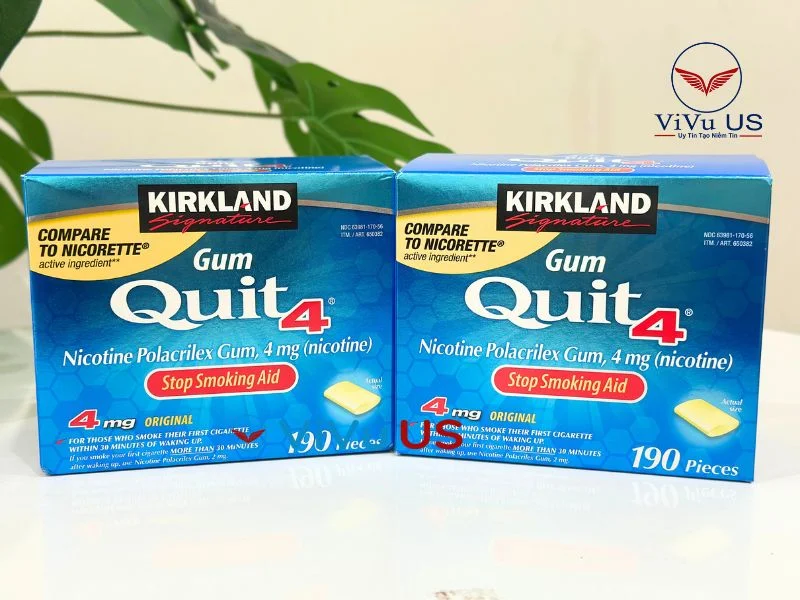 Kẹo Cai Thuốc Lá Kirkland Signature 4mg 190 Viên của Mỹ