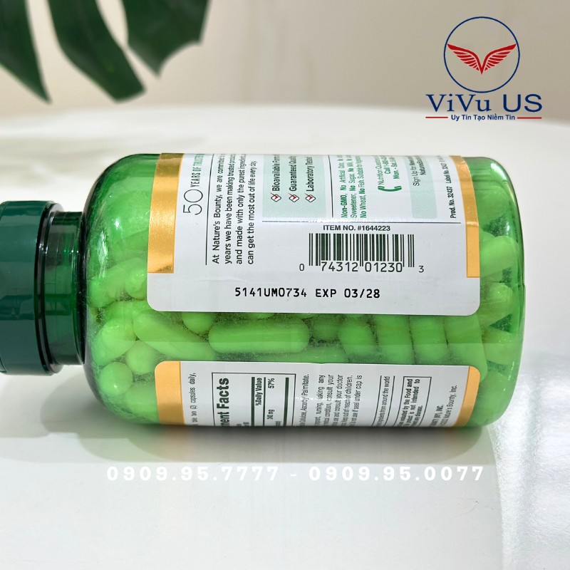 Mã Vạch Viên Uống Magnesium Glycinate Nature Bounty 240mg