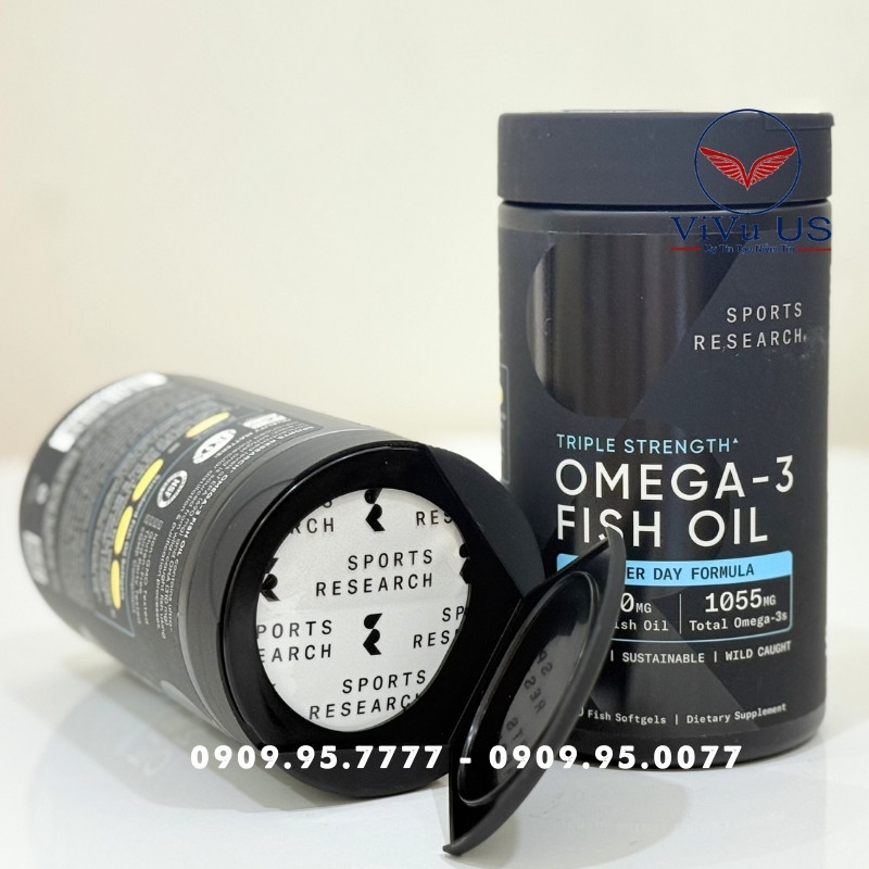 Dầu Cá Sport Research Triple Strength Omega 3 Fish Oil Của Mỹ 150 Viên