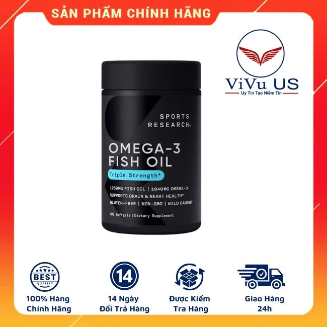Viên Uống Dầu Cá Omega 3 SR Fish Oil của Mỹ